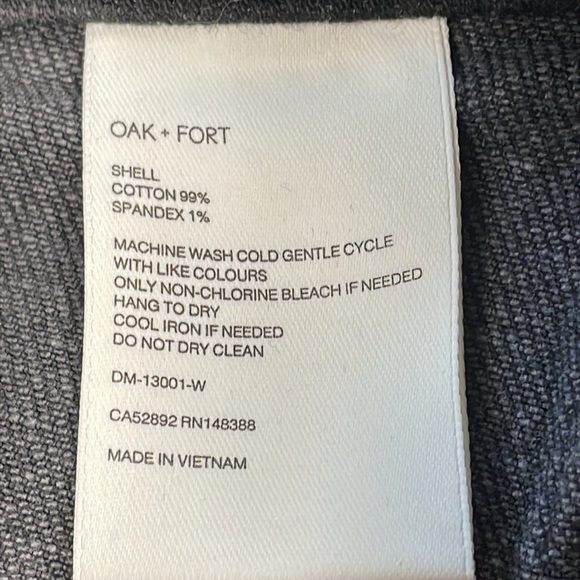 Oak + Fort Black Washed Cargo Jeans Baggy Loose Relaxed Sz 26 - Picture 12 of 12